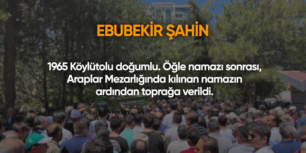 Konya'da bugün vefat edenler | 24 Eylül 2025 5